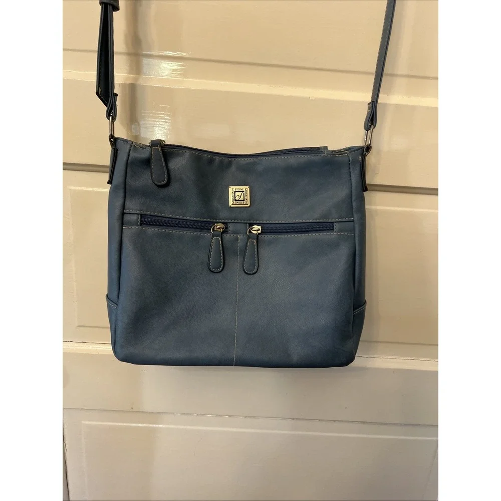 Stone Mountain Faux leather Crossbody Blue Purse Bag